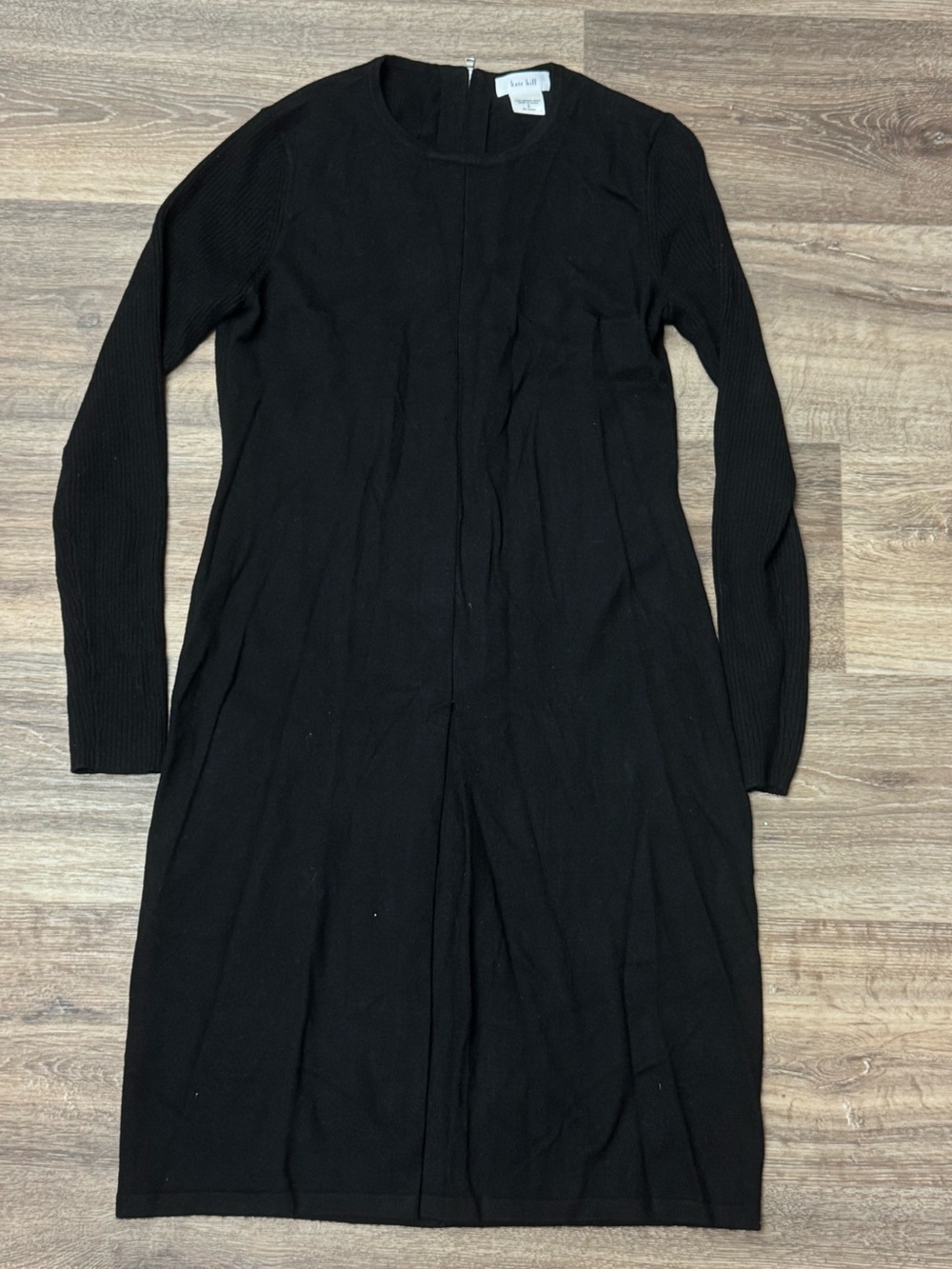 Kate Hill Black Merino Wool Dress Women’s Small
